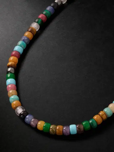 Carolina Bucci Moonbow 18-Karat Gold Multi-Stone Beaded Necklace - Men | Thumbnail 1 Carolina Bucci Moonbow 18-Karat Gold Multi-Stone Beaded Necklace - Men | Thumbnail 1