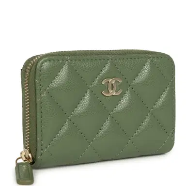 Chanel Chanel Classic Zipped Coin Purse Wallet Khaki Shiny Caviar Light Gold Hardware | Thumbnail 2 Chanel Chanel Classic Zipped Coin Purse Wallet Khaki Shiny Caviar Light Gold Hardware | Thumbnail 2