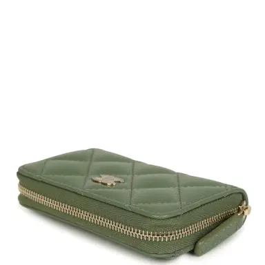 Chanel Chanel Classic Zipped Coin Purse Wallet Khaki Shiny Caviar Light Gold Hardware | Thumbnail 7 Chanel Chanel Classic Zipped Coin Purse Wallet Khaki Shiny Caviar Light Gold Hardware | Thumbnail 7