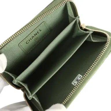 Chanel Chanel Classic Zipped Coin Purse Wallet Khaki Shiny Caviar Light Gold Hardware | Thumbnail 8 Chanel Chanel Classic Zipped Coin Purse Wallet Khaki Shiny Caviar Light Gold Hardware | Thumbnail 8