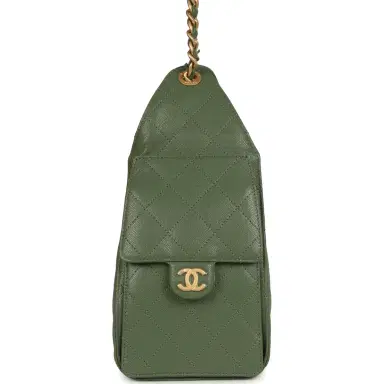 Chanel Chanel Small 25 Hobo Bag Khaki Caviar Antique Gold Hardware | Thumbnail 5