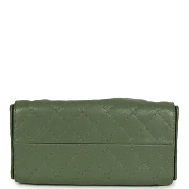 Chanel Chanel Small 25 Hobo Bag Khaki Caviar Antique Gold Hardware | Thumbnail 7
