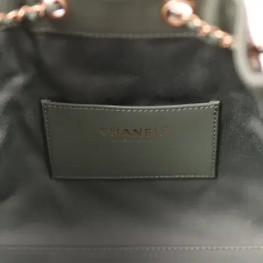 Chanel Chanel Small 25 Hobo Bag Khaki Caviar Antique Gold Hardware | Thumbnail 9