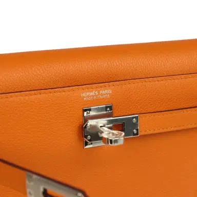 HERMÈS Hermes Kelly Danse Abricot Verso Evercolor Palladium Hardware | Thumbnail 7 HERMÈS Hermes Kelly Danse Abricot Verso Evercolor Palladium Hardware | Thumbnail 7