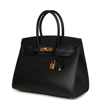 HERMÈS Pre-owned Hermes Birkin Sellier 30 Black Monsieur Gold Hardware | Thumbnail 5 HERMÈS Pre-owned Hermes Birkin Sellier 30 Black Monsieur Gold Hardware | Thumbnail 5