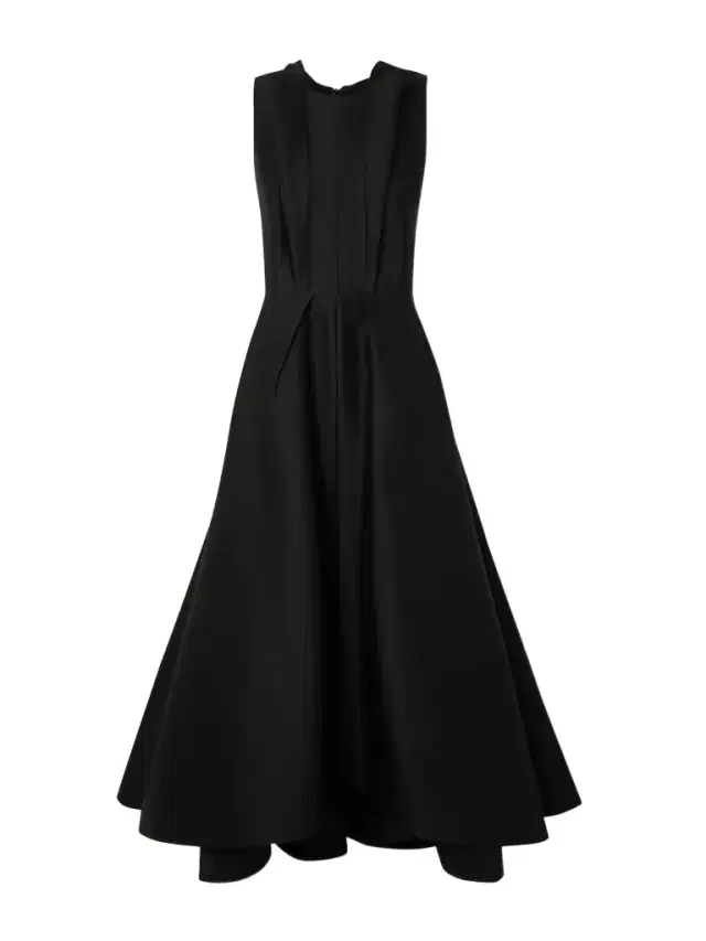 Invigorate Pleated Wool And Silk-blend Dress