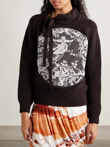 S.S. Daley Embroidered Ribbed Merino Wool Turtleneck Sweater | Thumbnail 3 S.S. Daley Embroidered Ribbed Merino Wool Turtleneck Sweater | Thumbnail 3