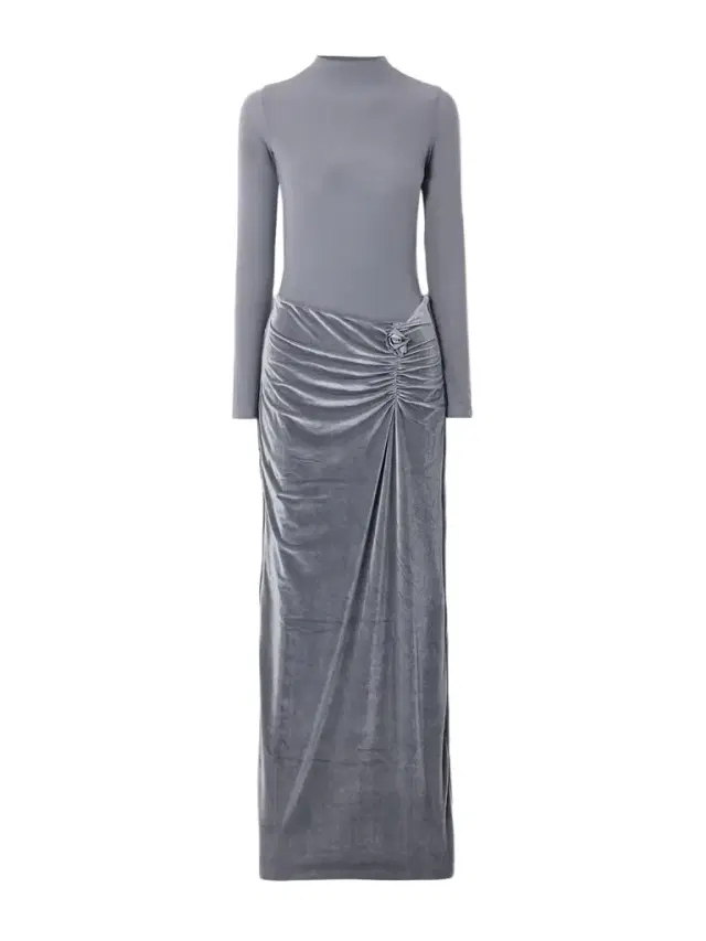 Borelli Appliquéd Gathered Open-back Jersey-trimmed Velvet Maxi Dress