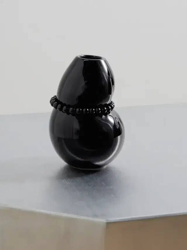 Squeezed Pearl-like Embellished Glazed Ceramic Vase