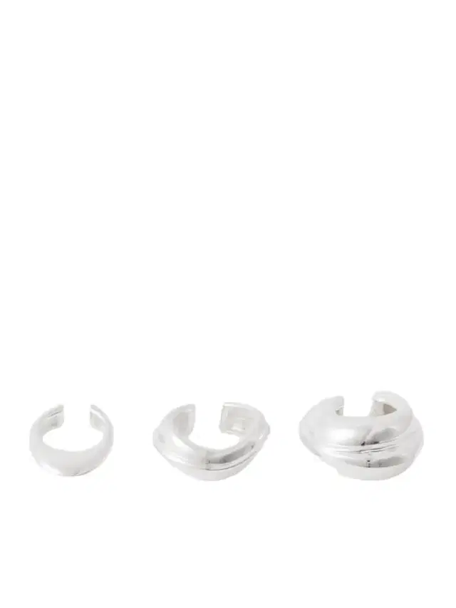 Set Of Three Silver-plated Ear Cuffs