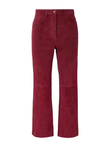 Joseph Duke Cropped Suede Straight-leg Pants | Thumbnail 1 Joseph Duke Cropped Suede Straight-leg Pants | Thumbnail 1