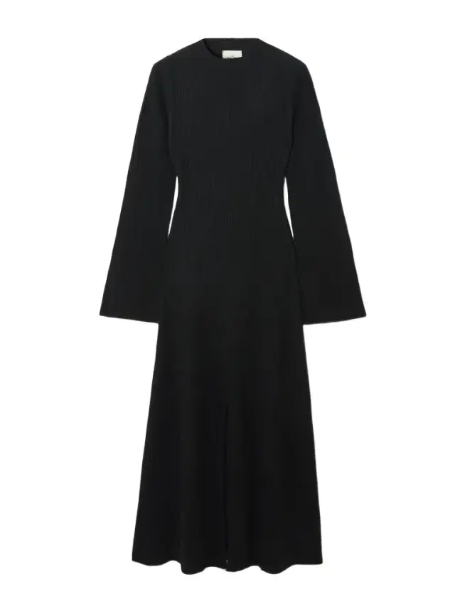 Logan Ribbed Organic Cashmere Midi Dress