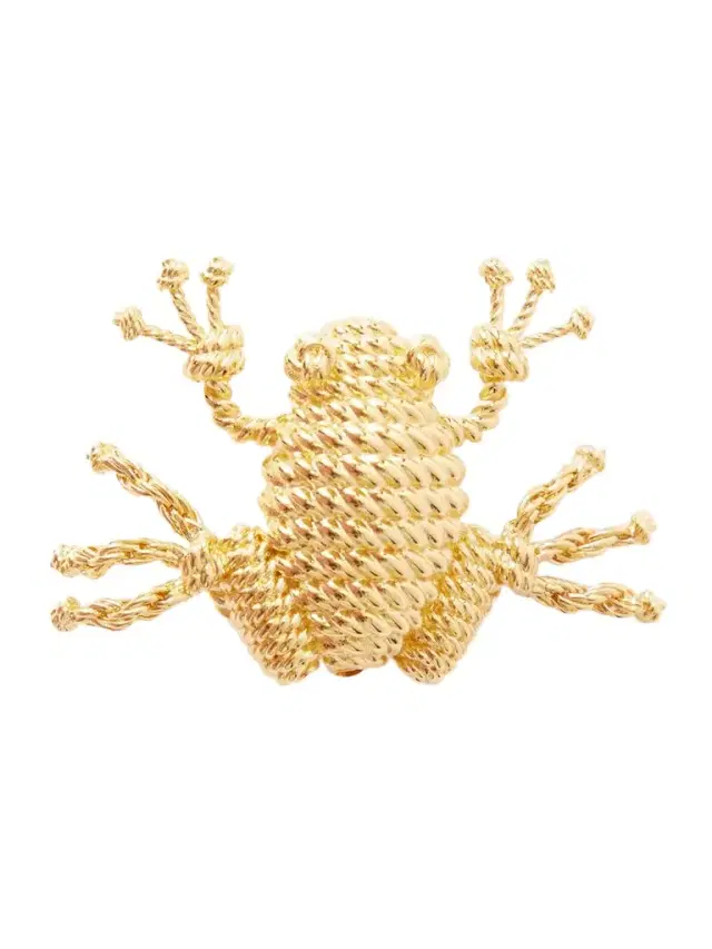 Frog Gold-tone Brooch