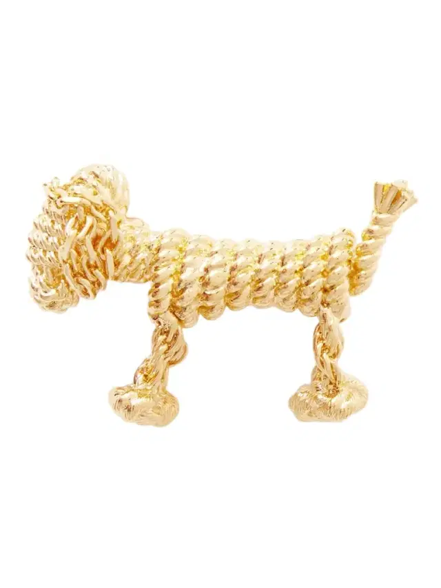 Sausage Dog Gold-tone Brooch