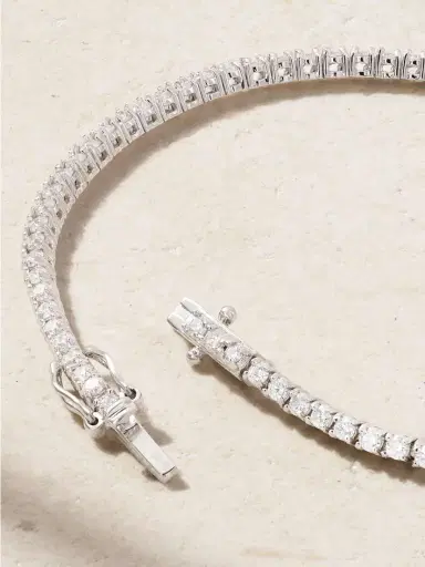 Jennifer Meyer 4-prong Small 18-karat White Gold Diamond Tennis Bracelet | Thumbnail 3 Jennifer Meyer 4-prong Small 18-karat White Gold Diamond Tennis Bracelet | Thumbnail 3