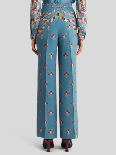 Etro Floral Silk Flared Pants | Thumbnail 5