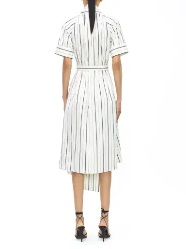 Adam Lippes Nansi Belted Poplin Midi Dress | Thumbnail 4