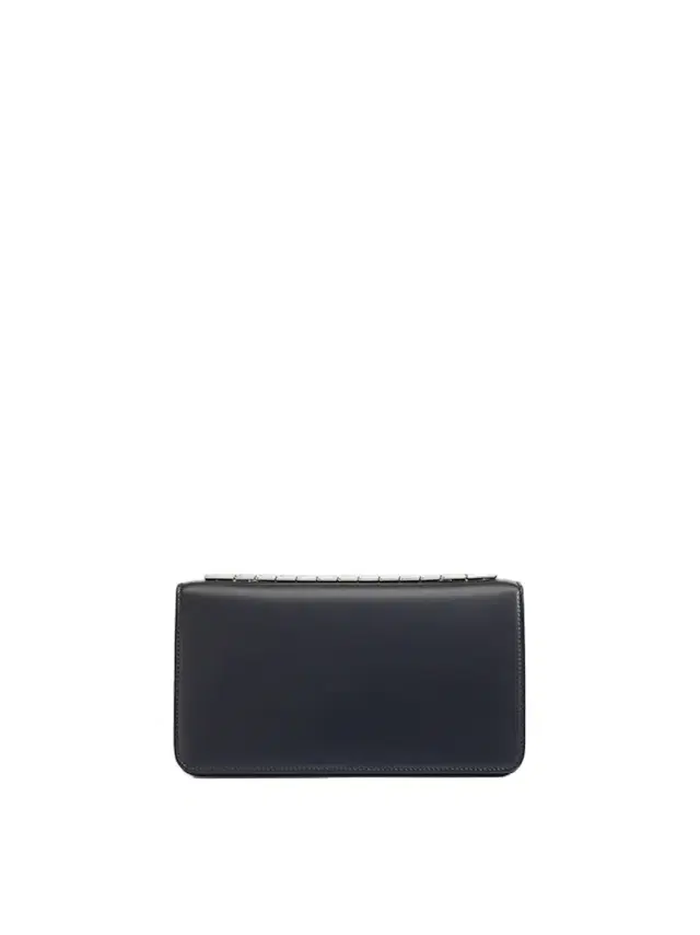 Polomi Nox Box Clutch with Stainless Steel