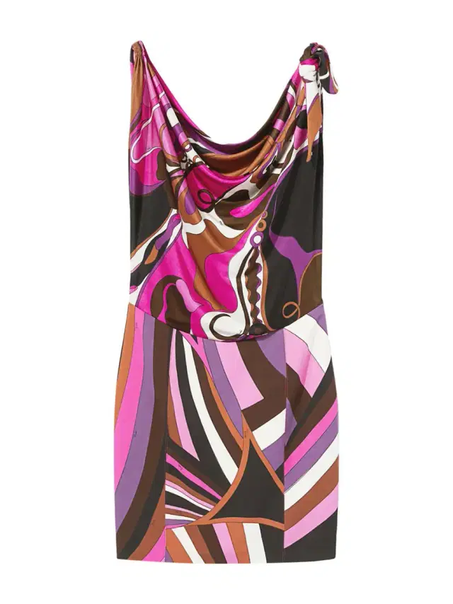 Orchidee and Iride-Print Mini Dress