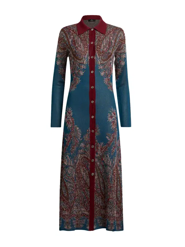 Etro Paisley Jersey Shirtdress