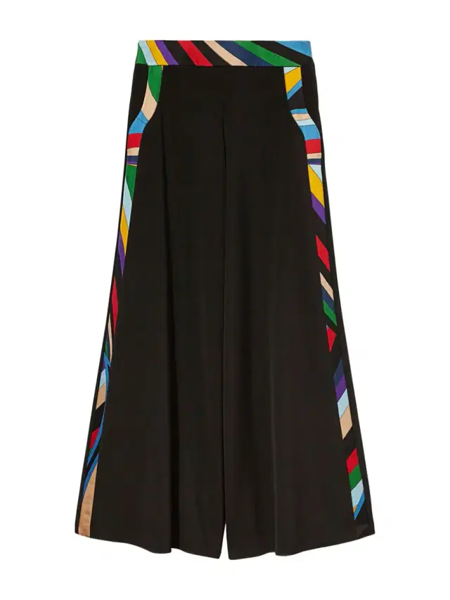 Palazzo Trousers with Iride Trim