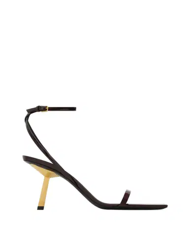 Saint Laurent Patent Leather Lee Sandals | Thumbnail 1 Saint Laurent Patent Leather Lee Sandals | Thumbnail 1