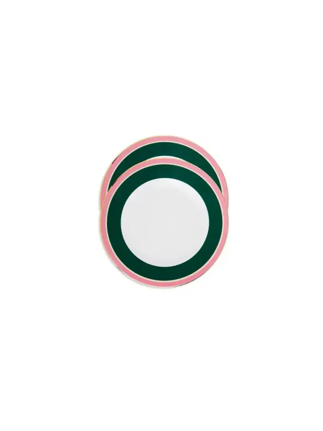 Rainbow Verde Dinner Plates