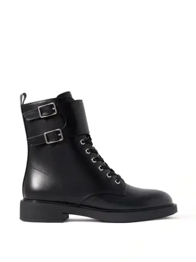 Gianvito Rossi Ripley Buckled Leather Ankle Boots | Thumbnail 1