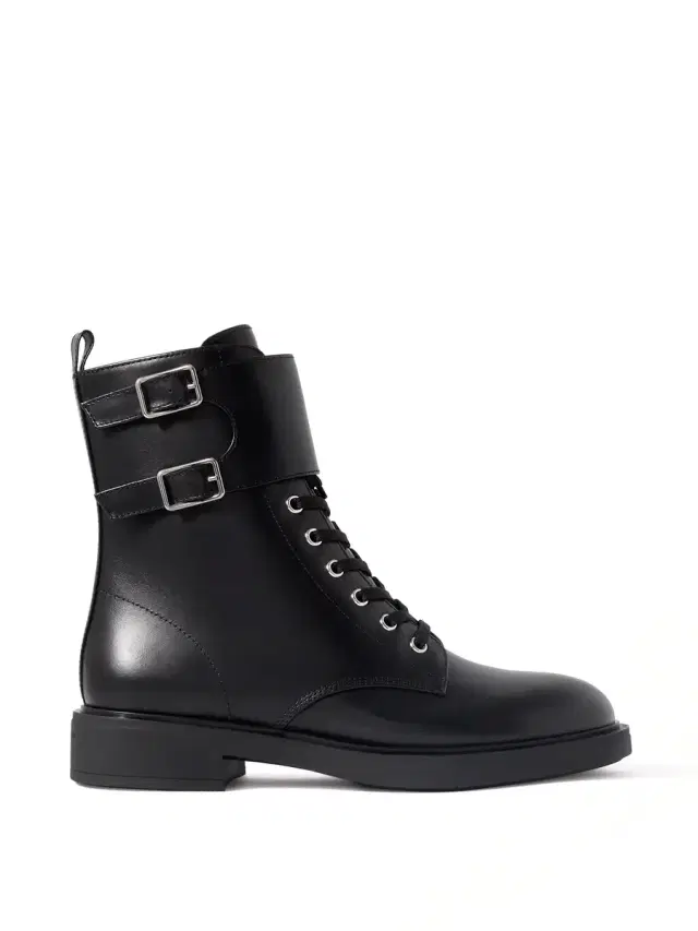 Ripley Buckled Leather Ankle Boots