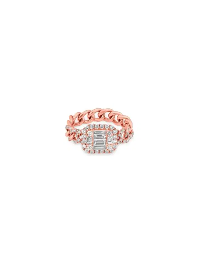 Rose Gold Baguette Diamond Nikolina RIng