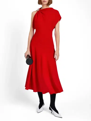 Proenza Schouler Rue Crepe Midi Dress | Thumbnail 2