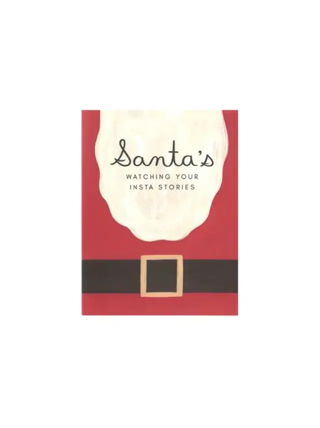 Santa Watches Insta Holiday Card