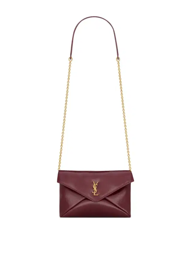 Shiny Leather Cassandre Chain Pouch