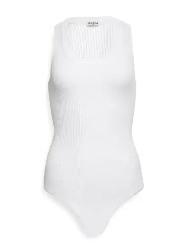 Alaïa Sleeveless Ribbed Bodysuit | Thumbnail 1 Alaïa Sleeveless Ribbed Bodysuit | Thumbnail 1