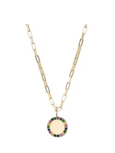 aligrace Small Gold and Multicolored Stones Charm | Thumbnail 2 aligrace Small Gold and Multicolored Stones Charm | Thumbnail 2