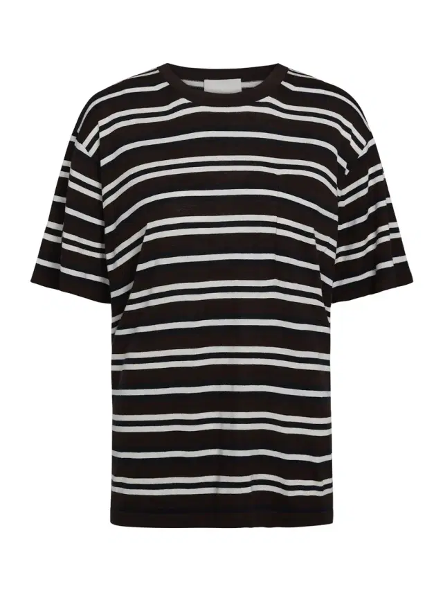 Striped Big Boy Tee in Cotton Silk