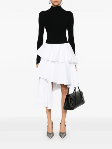 Alaïa Tiered Poplin Midi Skirt | Thumbnail 2 Alaïa Tiered Poplin Midi Skirt | Thumbnail 2