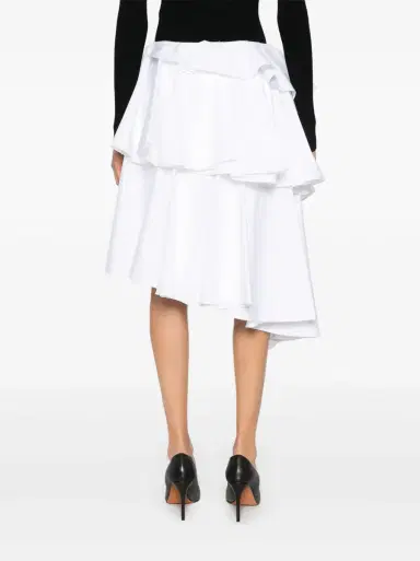 Alaïa Tiered Poplin Midi Skirt | Thumbnail 3 Alaïa Tiered Poplin Midi Skirt | Thumbnail 3