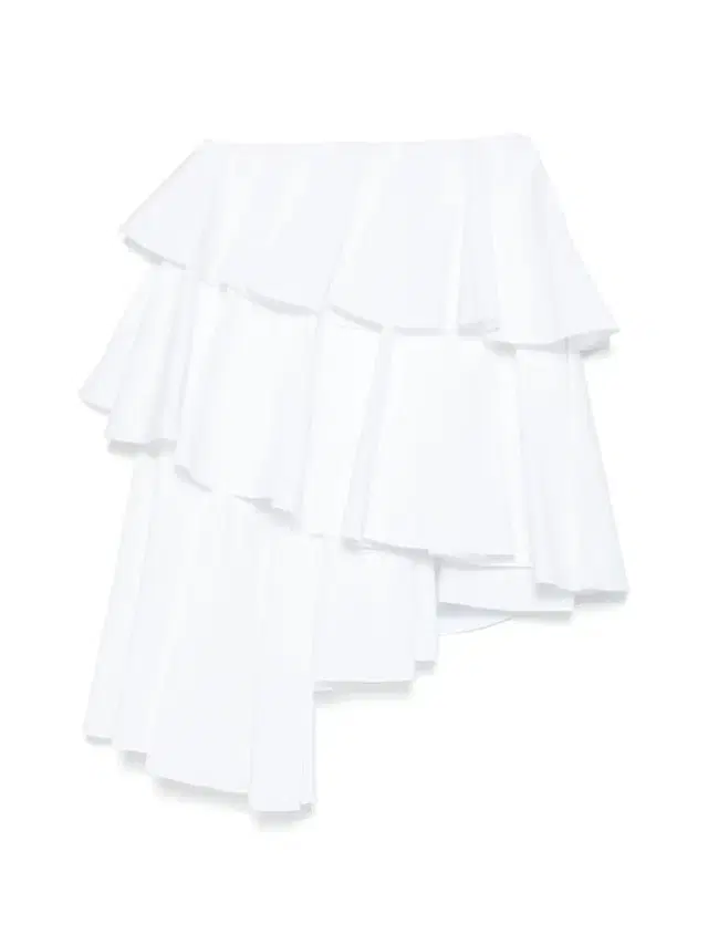 Tiered Poplin Midi Skirt