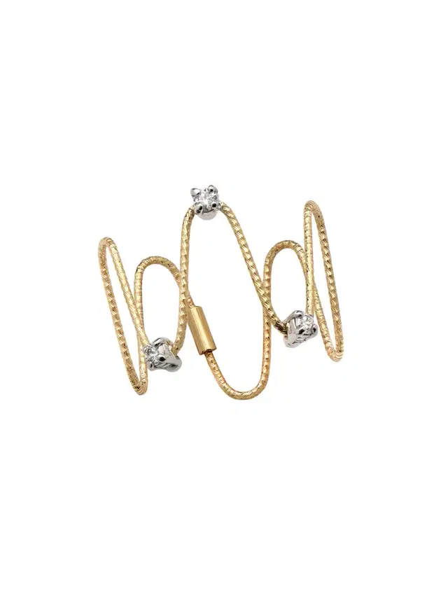 Ritique Tri Diamond Wave Ring