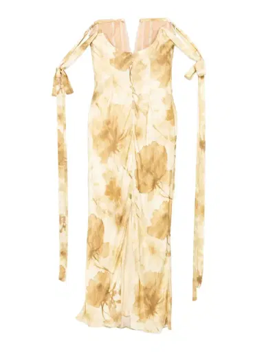 ALEJANDRA ALONSO ROJAS V-Neck Corset Dress with Ties | Thumbnail 4 ALEJANDRA ALONSO ROJAS V-Neck Corset Dress with Ties | Thumbnail 4