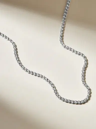 Beatriz Werebe White Gold Everywhere Tennis Necklace | Thumbnail 3