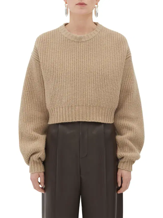 Wool and Cashmere Cropped Sweater