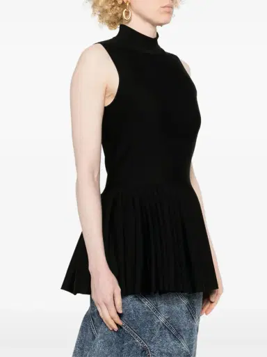 Alaïa Wool Blend Godet Top | Thumbnail 3