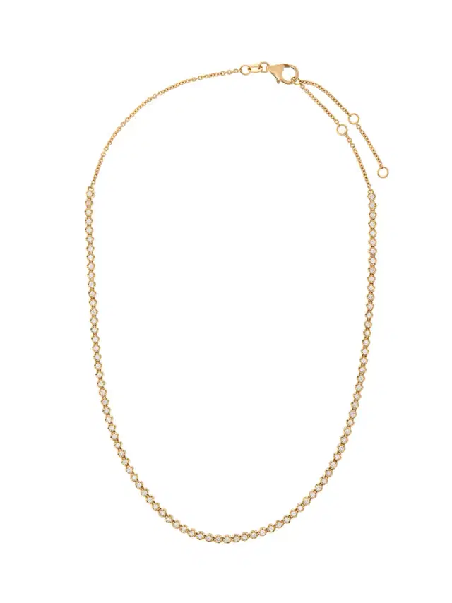 Beatriz Werebe Yellow Gold Everywhere Tennis Necklace