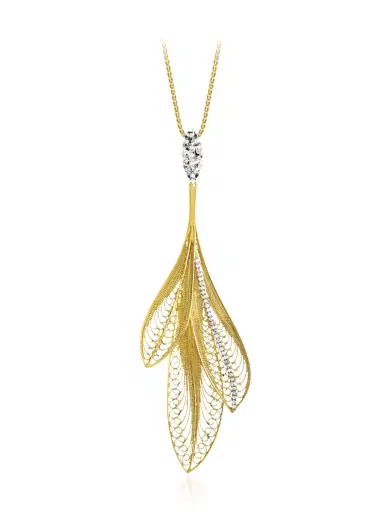 Luisa Rosas Yellow Gold Luz Pendant with Chain | Thumbnail 1