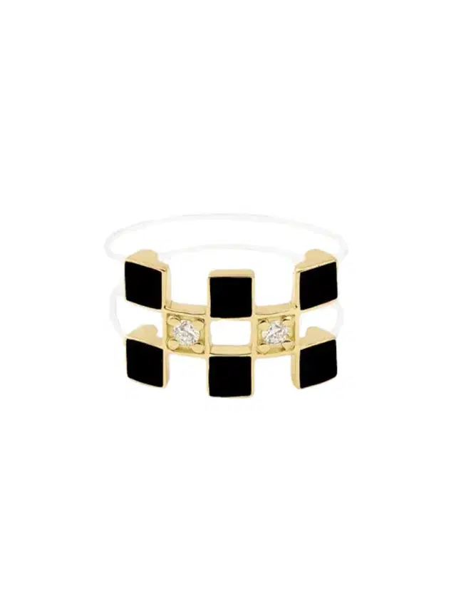 MYSTERYJOY Yellow Gold Nylon Illusion Lacquer Ring