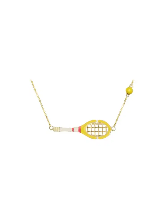 Aliita Yellow Tennis Pelota Necklace