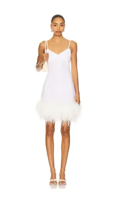 Milkwhite x REVOLVE Mini Dress With Feathers | Thumbnail 1