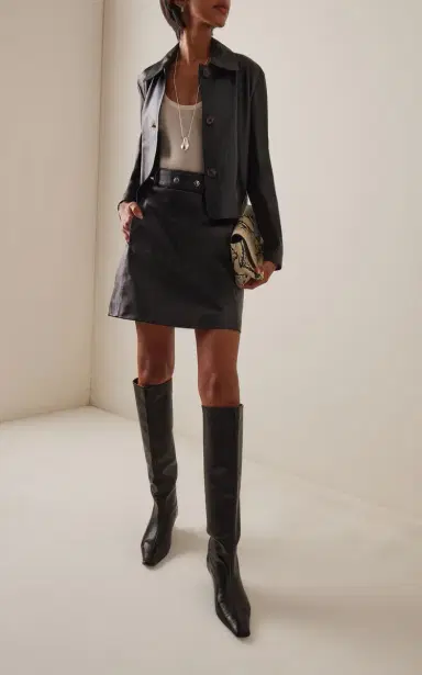 ARMA Bessie Leather Mini Skirt | Thumbnail 2